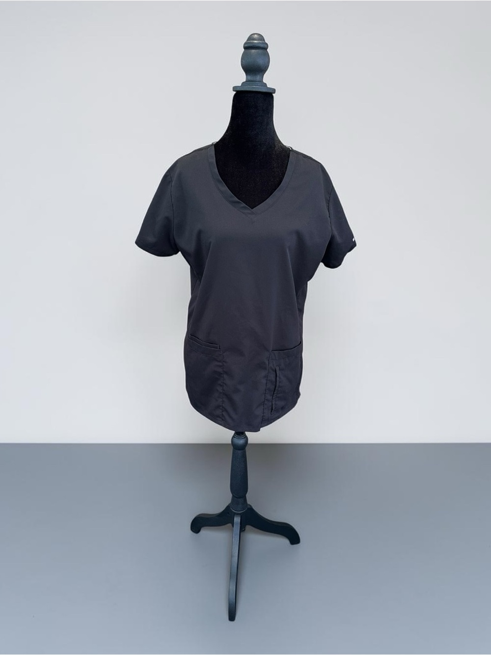 Grey's Anatomy Active Scrub Top Gray Women’s Medium Stretch V-Neck EUC